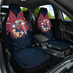 Custom Newcastle Knight Car Seat Cover Knight Warrior Polynesia Islander Rugby Mascot