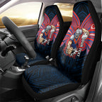 Custom Newcastle Knight Car Seat Cover Knight Warrior Polynesia Islander Rugby Mascot