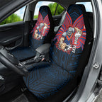 Custom Newcastle Knight Car Seat Cover Knight Warrior Polynesia Islander Rugby Mascot