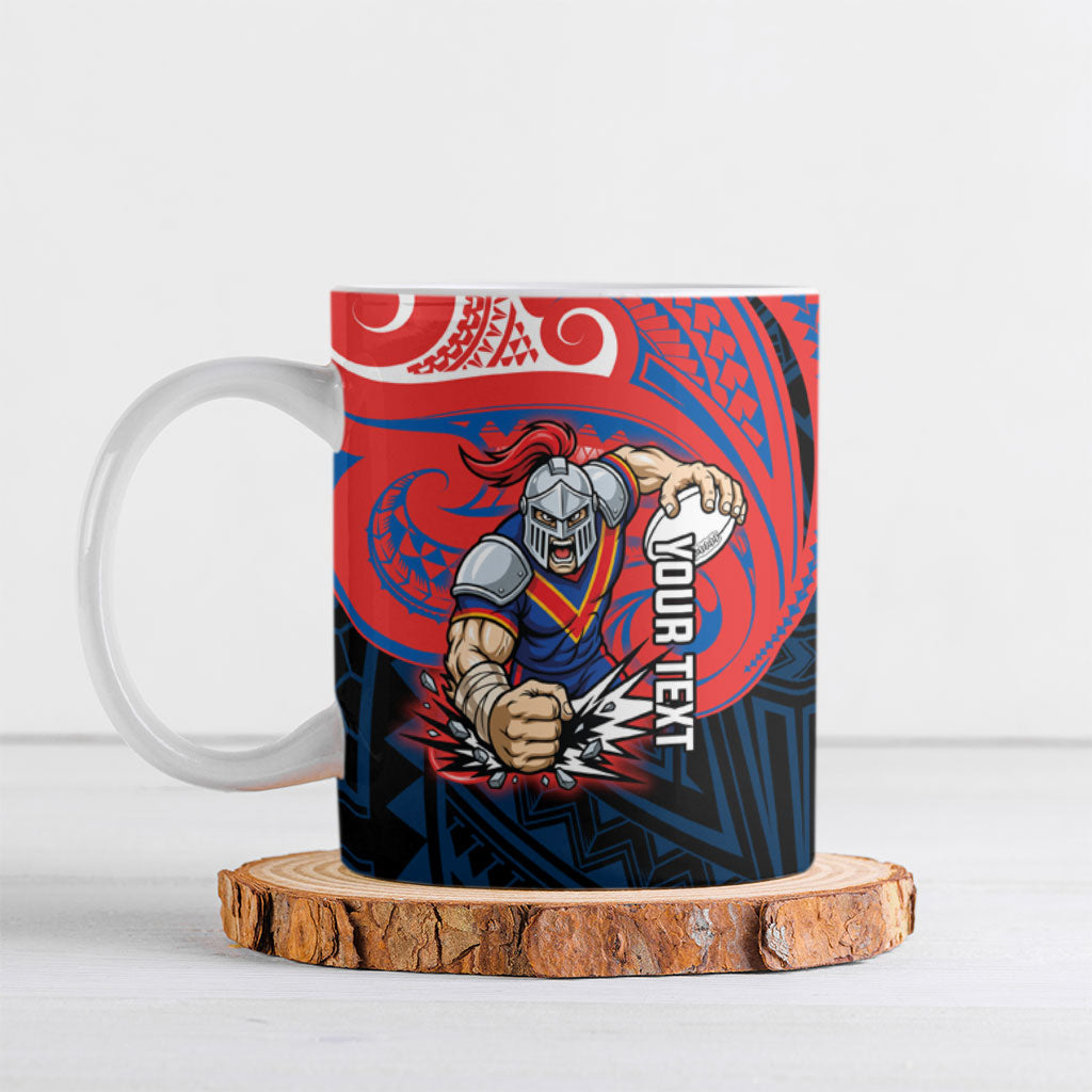 Custom Newcastle Knight Ceramic Mug Knight Warrior Polynesia Islander Rugby Mascot