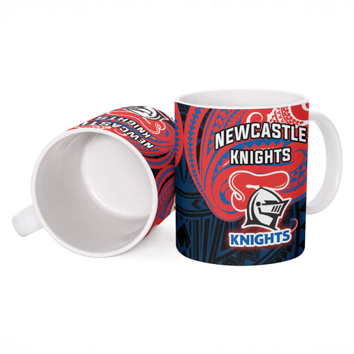 Custom Newcastle Knight Ceramic Mug Knight Warrior Polynesia Islander Rugby Mascot