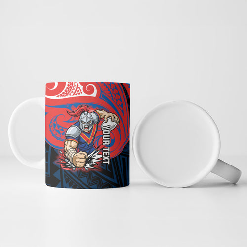 Custom Newcastle Knight Ceramic Mug Knight Warrior Polynesia Islander Rugby Mascot