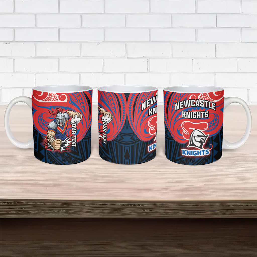 Custom Newcastle Knight Ceramic Mug Knight Warrior Polynesia Islander Rugby Mascot