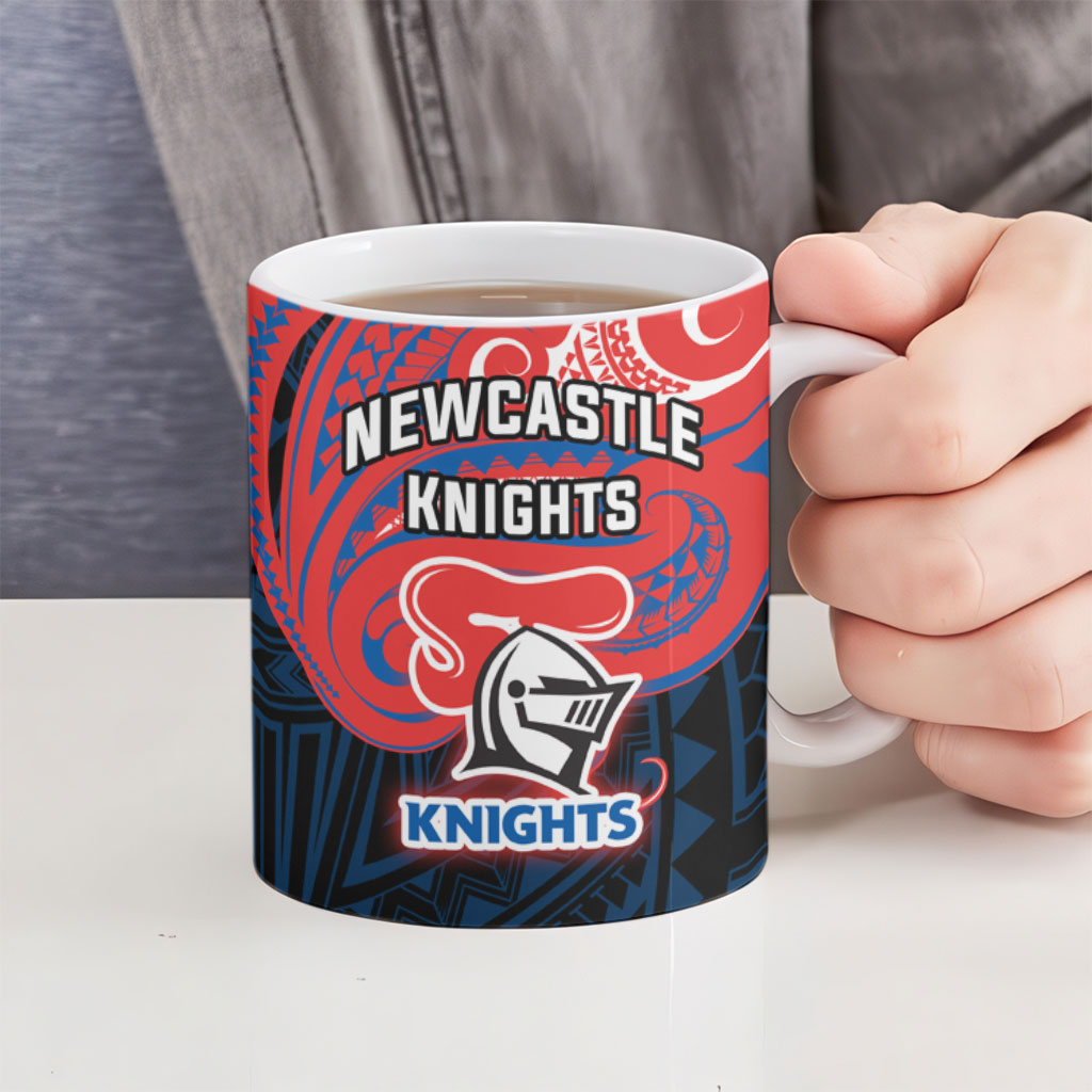 Custom Newcastle Knight Ceramic Mug Knight Warrior Polynesia Islander Rugby Mascot