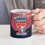 Custom Newcastle Knight Ceramic Mug Knight Warrior Polynesia Islander Rugby Mascot