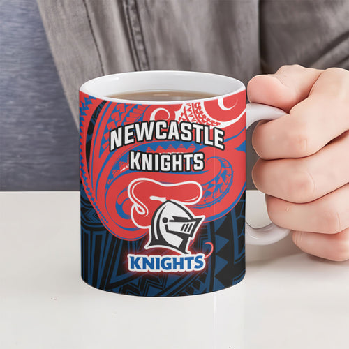 Custom Newcastle Knight Ceramic Mug Knight Warrior Polynesia Islander Rugby Mascot