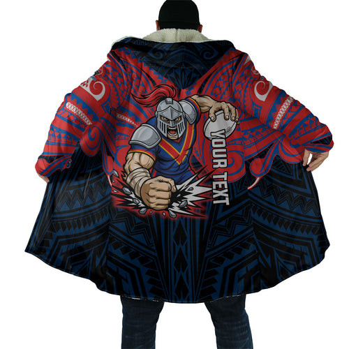 Custom Newcastle Knight Cloak Knight Warrior Polynesia Islander Rugby Mascot