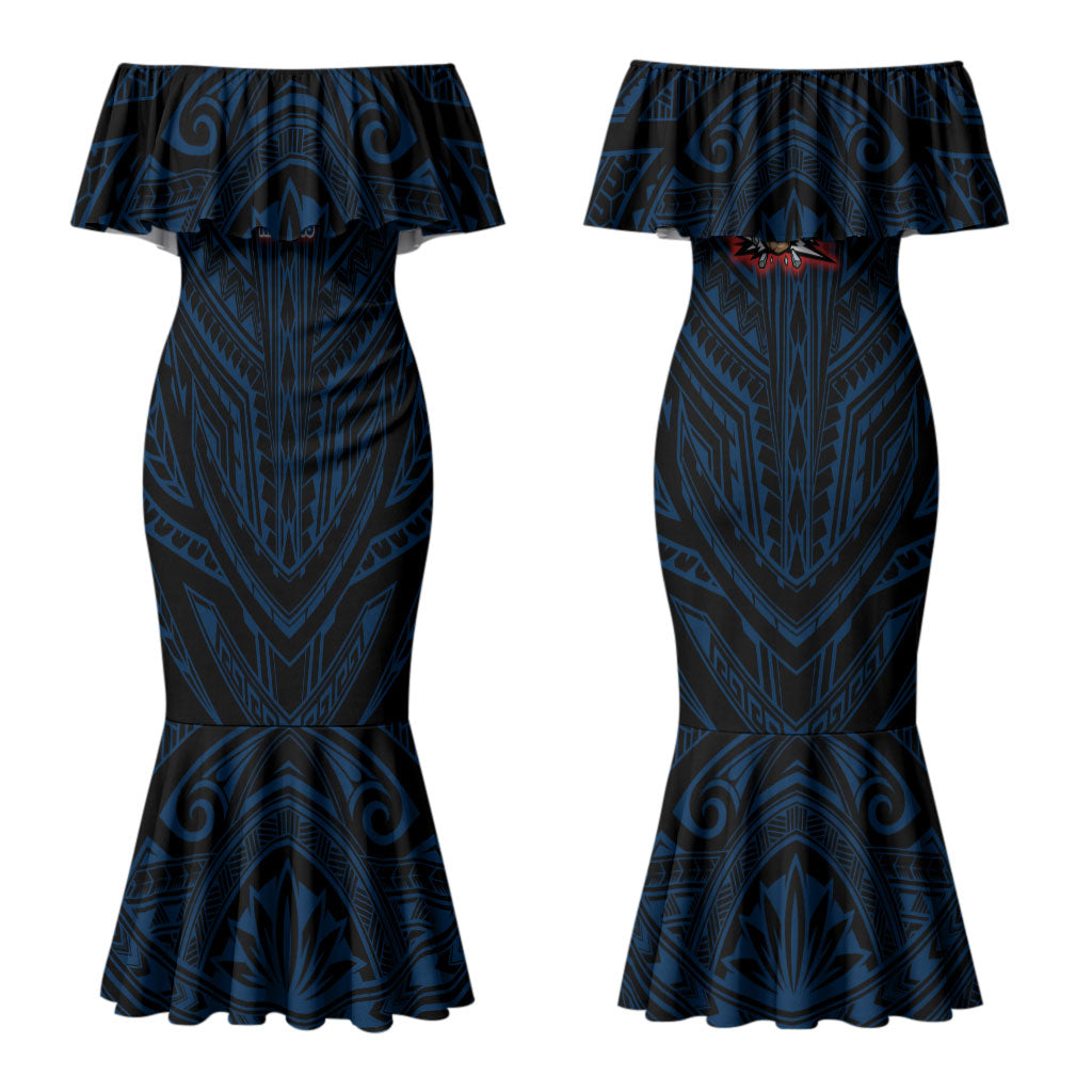 Custom Newcastle Knight Couples Matching Mermaid Dress and Hawaiian Shirt Knight Warrior Polynesia Islander Rugby Mascot