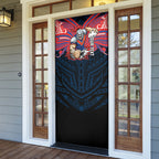Custom Newcastle Knight Door Cover Knight Warrior Polynesia Islander Rugby Mascot