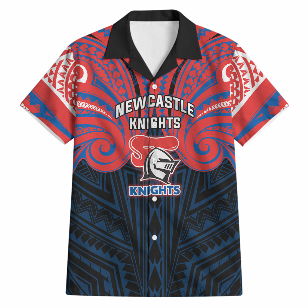 Custom Newcastle Knight Hawaiian Shirt Knight Warrior Polynesia Islander Rugby Mascot
