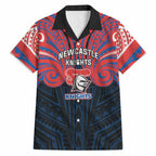Custom Newcastle Knight Hawaiian Shirt Knight Warrior Polynesia Islander Rugby Mascot