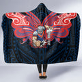 Custom Newcastle Knight Hooded Blanket Knight Warrior Polynesia Islander Rugby Mascot