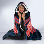 Custom Newcastle Knight Hooded Blanket Knight Warrior Polynesia Islander Rugby Mascot