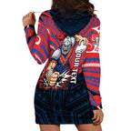 Custom Newcastle Knight Hoodie Dress Knight Warrior Polynesia Islander Rugby Mascot