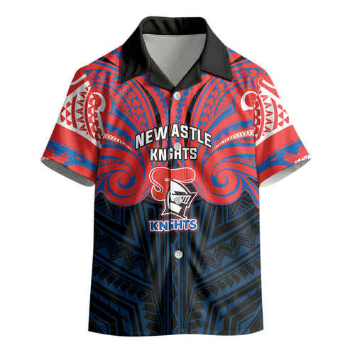 Custom Newcastle Knight Kid Hawaiian Shirt Knight Warrior Polynesia Islander Rugby Mascot