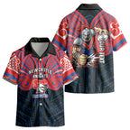 Custom Newcastle Knight Kid Hawaiian Shirt Knight Warrior Polynesia Islander Rugby Mascot