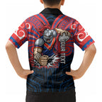 Custom Newcastle Knight Kid Hawaiian Shirt Knight Warrior Polynesia Islander Rugby Mascot