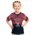 Custom Newcastle Knight Kid T Shirt Knight Warrior Polynesia Islander Rugby Mascot