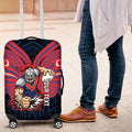 Custom Newcastle Knight Luggage Cover Knight Warrior Polynesia Islander Rugby Mascot