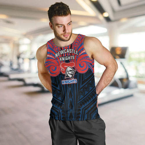 Custom Newcastle Knight Men Tank Top Knight Warrior Polynesia Islander Rugby Mascot