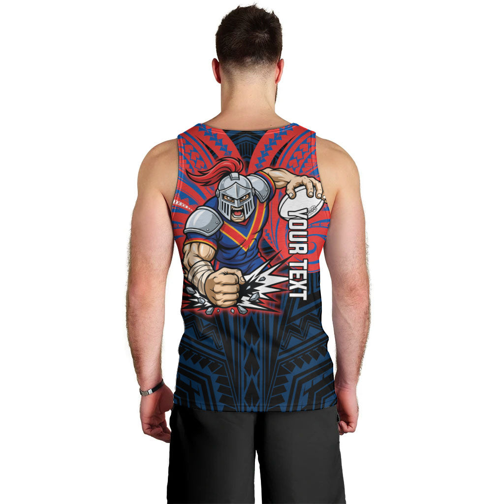 Custom Newcastle Knight Men Tank Top Knight Warrior Polynesia Islander Rugby Mascot