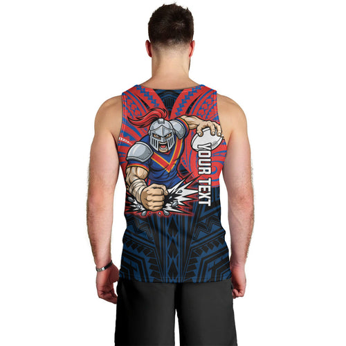 Custom Newcastle Knight Men Tank Top Knight Warrior Polynesia Islander Rugby Mascot