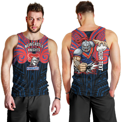 Custom Newcastle Knight Men Tank Top Knight Warrior Polynesia Islander Rugby Mascot
