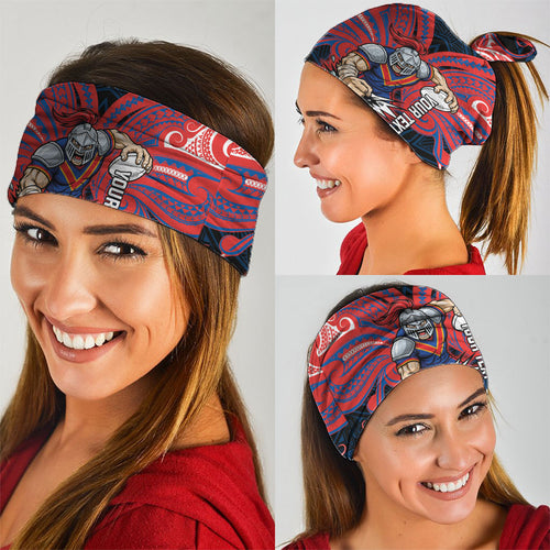 Custom Newcastle Knight Neck Gaiter Knight Warrior Polynesia Islander Rugby Mascot