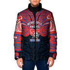 Custom Newcastle Knight Padded Jacket Knight Warrior Polynesia Islander Rugby Mascot