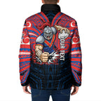 Custom Newcastle Knight Padded Jacket Knight Warrior Polynesia Islander Rugby Mascot
