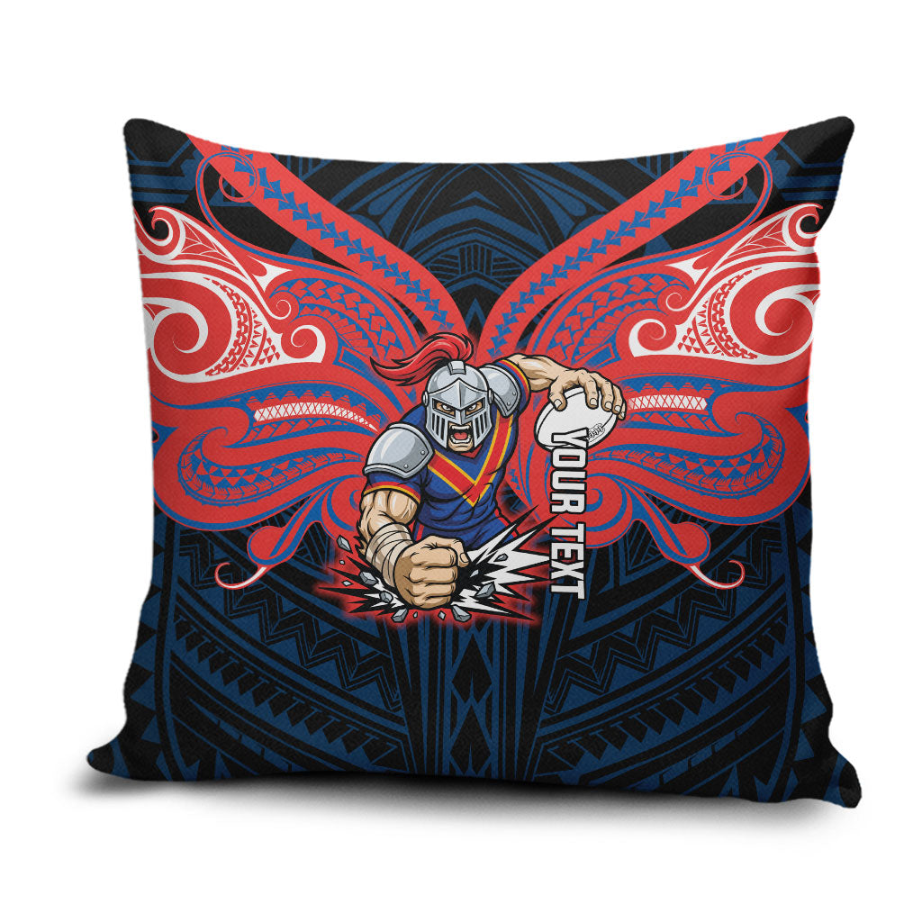 Custom Newcastle Knight Pillow Cover Knight Warrior Polynesia Islander Rugby Mascot