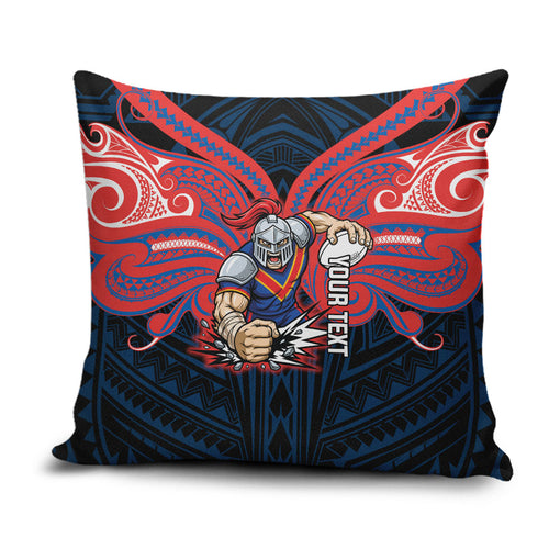 Custom Newcastle Knight Pillow Cover Knight Warrior Polynesia Islander Rugby Mascot