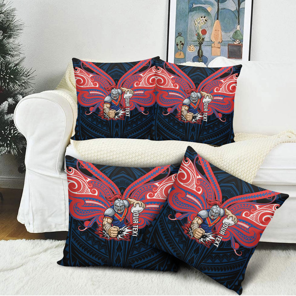 Custom Newcastle Knight Pillow Cover Knight Warrior Polynesia Islander Rugby Mascot