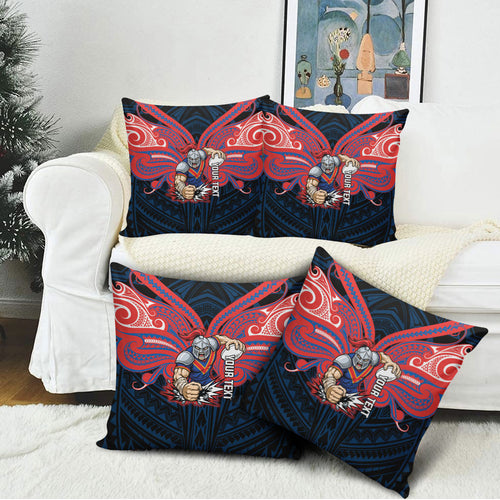 Custom Newcastle Knight Pillow Cover Knight Warrior Polynesia Islander Rugby Mascot