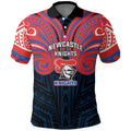 Custom Newcastle Knight Polo Shirt Knight Warrior Polynesia Islander Rugby Mascot