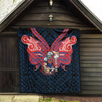 Custom Newcastle Knight Quilt Knight Warrior Polynesia Islander Rugby Mascot