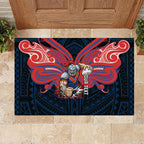 Custom Newcastle Knight Rubber Doormat Knight Warrior Polynesia Islander Rugby Mascot
