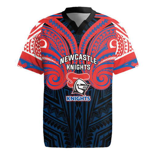 Custom Newcastle Knight Rugby Jersey Knight Warrior Polynesia Islander Rugby Mascot