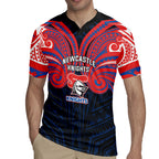 Custom Newcastle Knight Rugby Jersey Knight Warrior Polynesia Islander Rugby Mascot