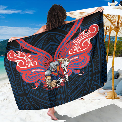 Custom Newcastle Knight Sarong Knight Warrior Polynesia Islander Rugby Mascot