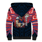Custom Newcastle Knight Sherpa Hoodie Knight Warrior Polynesia Islander Rugby Mascot