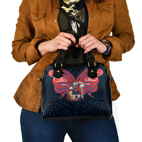 Custom Newcastle Knight Shoulder Handbag Knight Warrior Polynesia Islander Rugby Mascot