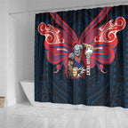 Custom Newcastle Knight Shower Curtain Knight Warrior Polynesia Islander Rugby Mascot