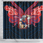 Custom Newcastle Knight Shower Curtain Knight Warrior Polynesia Islander Rugby Mascot