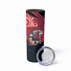 Custom Newcastle Knight Skinny Tumbler Knight Warrior Polynesia Islander Rugby Mascot