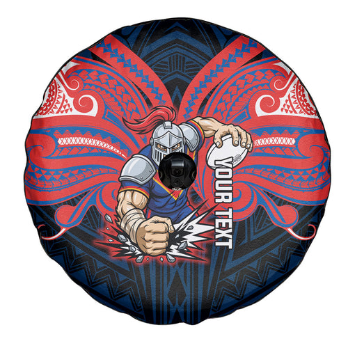 Custom Newcastle Knight Spare Tire Cover Knight Warrior Polynesia Islander Rugby Mascot