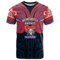 Custom Newcastle Knight T Shirt Knight Warrior Polynesia Islander Rugby Mascot