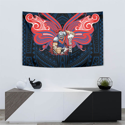 Custom Newcastle Knight Tapestry Knight Warrior Polynesia Islander Rugby Mascot