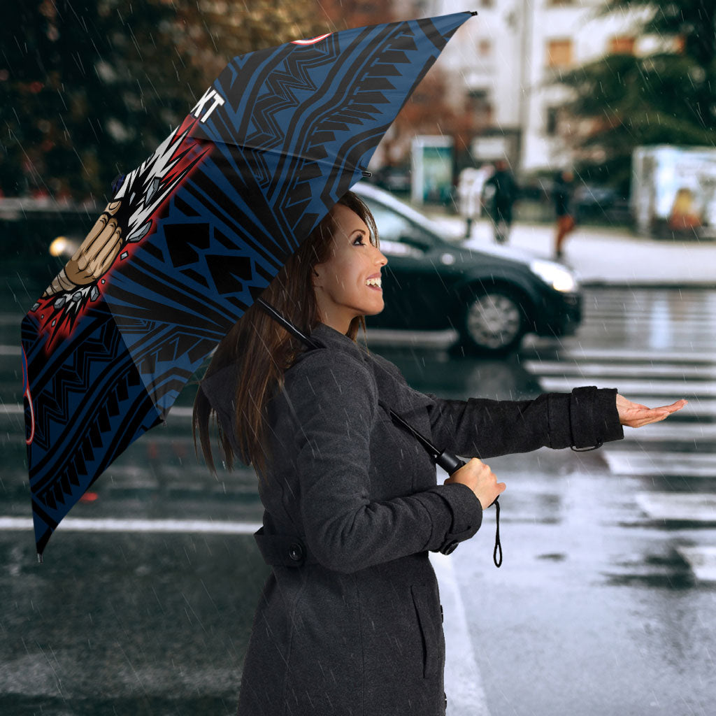 Custom Newcastle Knight Umbrella Knight Warrior Polynesia Islander Rugby Mascot