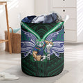 Custom New Zealand Warriors Laundry Basket Maori Warrior Polynesia Islander Rugby Mascot
